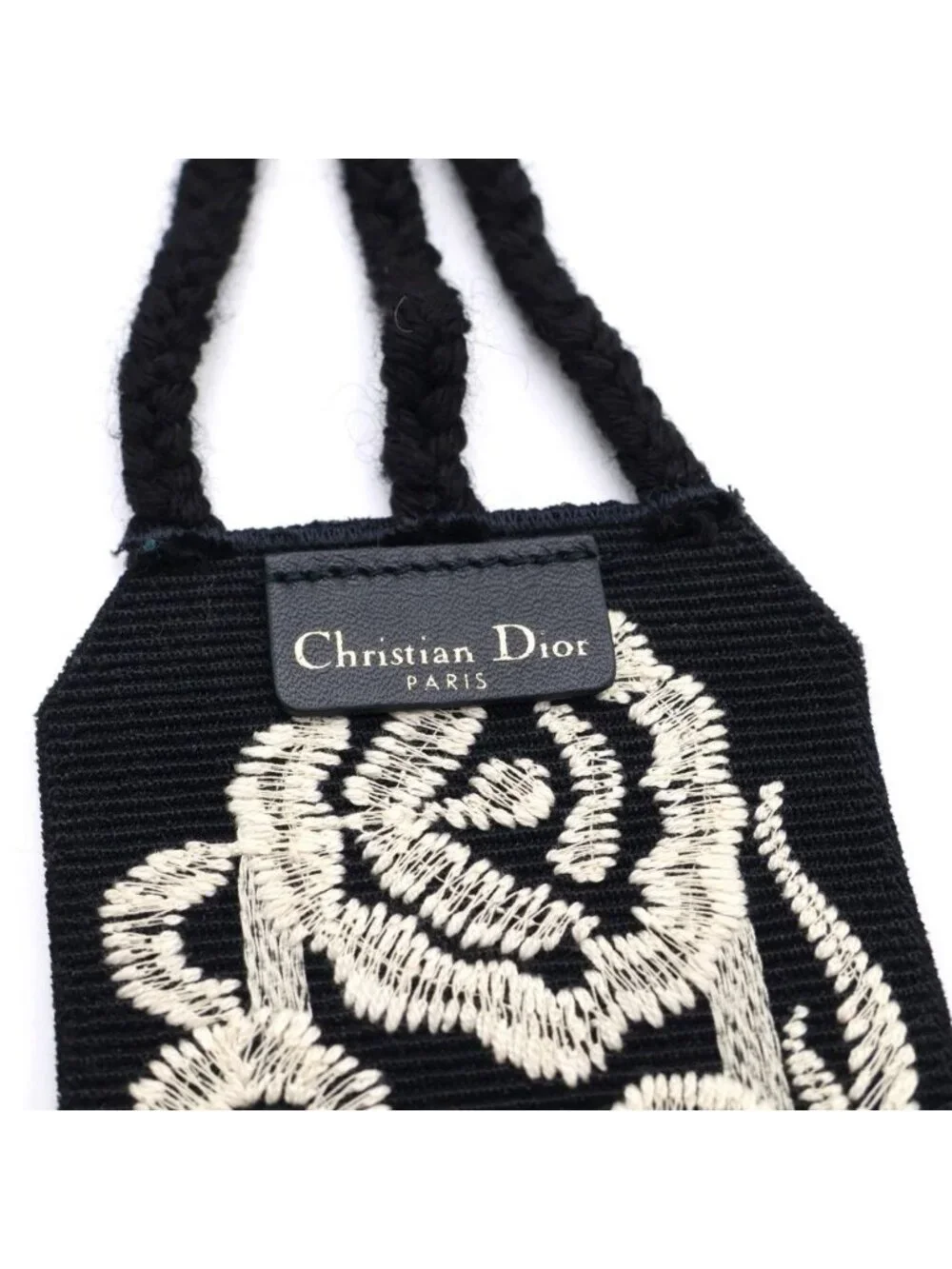 Dior Logo Embroidery Canvas Mexican Flower Belt